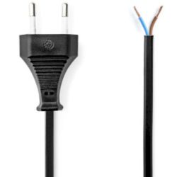 Nedis Stromkabel | Euro Männlich | Open | Gerade | Gerade | (CEGL11700BK20)
