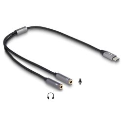 Delock Headset Adapter USB Type-C Stecker DAC 24 Bit / 96 kHz  (66616)