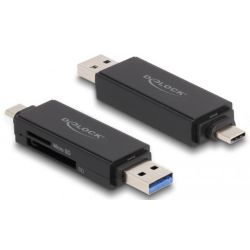 Delock Card Reader SuperSpeed USB 5 Gbps USB Type-C / Typ-A f
