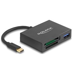 Delock USB-C Card Reader für XQD und SD Speicherkarten + USB  (91711)