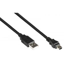 Good Connections USB2.0 Kabel A-Mini B5pol. schw. 0,3m (3310-AM03)