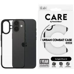 Care Flagship Case Urban Combat Black Frame für Apple iPhone 16 (1361)