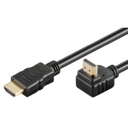 High-Speed-HDMI 90°-Kabel mit Ethernet (schwarz, 2 Meter) (61296)