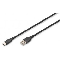 USB C Kab. C/ST<>A/ST 0,5M Si. (AK-300340-005-S)