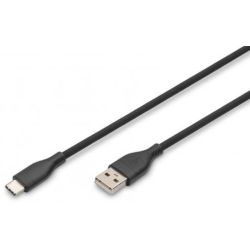 USB C Kab. C/ST<>A/ST 1M Si. (AK-300340-010-S)