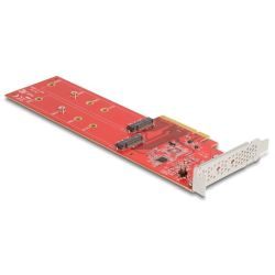 PCI Express x8 Karte auf 2 x intern NVMe M.2 Key M 110 mm (90616)
