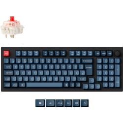 V5 Max 96% Wireless Tastatur schwarz/blaugrau (V5M-D1-DE)