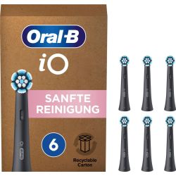 Oral-B iO Sanfte Reinigung Ersatzbürste schwarz 6er (8006540854662)