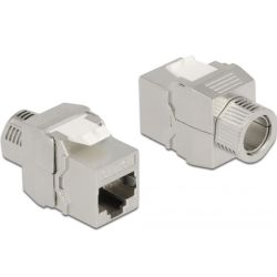Delock Keystone Modul RJ45 Buchse zu LSA Cat.6A werkzeugfrei g (87032)