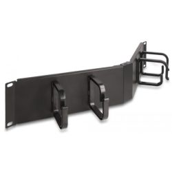 Delock 19? Kabelmanagement Rangierpanel mit 4 Bügeln 2 HE gew (66978)