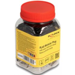 Delock RJ45 Modularer Stecker mit Zugentlastung Cat.6A und rob (66990)