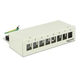 Keystone Desktop Patchpanel 8-port Metall grau (43336)