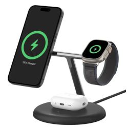 BoostCharge Pro 3-in-1-Ladestation mit Qi2 schwarz (WIZ023vfBK)