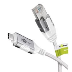 Ethernet-Adapterkabel USB-C 3.2 Gen2 > RJ-45 (weiß, 2 Meter) (74387)