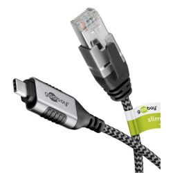 Ethernet-Adapterkabel USB-C 3.2 Gen2 > RJ-45 (schwarz/grau, 1  (74401)