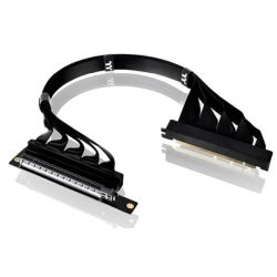 PCI-E 4.0 Dual 90° Riser Cable (schwarz, 40cm) (AC-077-CO1OTN-C1)