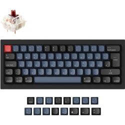 Q4 60% Carbon Black Tastatur schwarz/blaugrau (Q4-M3-DE)