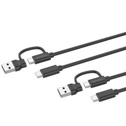 Stream Play+Charge USB-C Kabel 3m schwarz (SL-460101-BK)