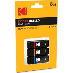 K102 8GB USB-Stick schwarz 3er-Pack (EKMMD8GK102P3)