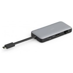 7-Port USB-C Travel Docking Station grau/schwarz USB-C 3.0 (DA-70916)