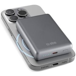 SBS Powerbank 10.000mAh PD 20W MagSafe 15W aluminiu (TEBB10000MAGSLIM)