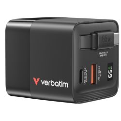 Verbatim Verbatim GaN Charger 65W Retractable Cable (32217)