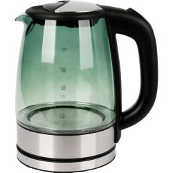 Emerio WK-119988.8 Glas-Wasserkocher silber/grün/schwarz (WK-119988.8)