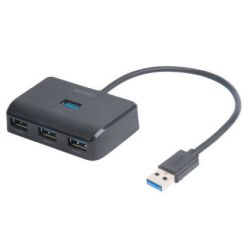 DELTACO DELTACO USB-A-Hub m. 4 Ports 5 Gbit/s schwarz (UH-735)