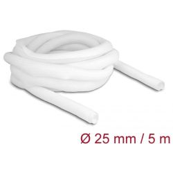 Delock Geflechtschlauch selbstschließend 5 m x 25 mm weiß (20811)