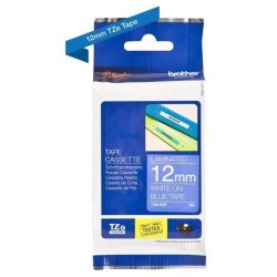 TZe-535 Beschriftungsband 12mm weiß auf blau (TZE535)