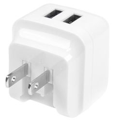 2PORT USB TRAVEL WALL CHARGER (USB2PACWH)