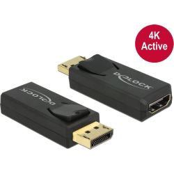 DELOCK Adapter DisplayPort 1.2 Stecker > HDMI Buchse schwarz 4 (65573)