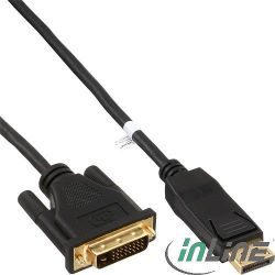 INLINE DisplayPort zu DVI-D Konverter Kabel 2m schwarz (17112)