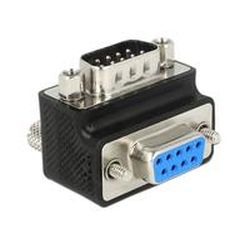 Delock DELOCK Adapter Sub-D 9Pin St/Bu 90G gewinkelt Schraube/Mutter  (65593)