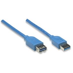 MANHATTAN SuperSpeed USB 3.0 Verlaengerungskabel 2m blau USB  (322379)
