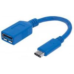 USB Kabel 3.1 Manhattan C -> A St/Bu  0.15m schwarz (353540)