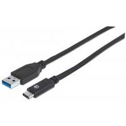 USB Kabel 3.1 Manhattan C -> A St/Bu  1.00m schwarz (353373)