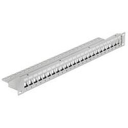 Patchpanel 19 Zoll 1HE 24 Keystone Ports grau (43302)