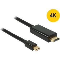 Delock Displayport Kabel Delock mini DP -> HDMI St/St 1.00m schwarz (83698)