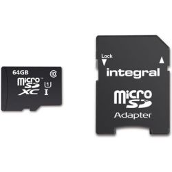 microSDXC 64GB Speicherkarte UHS-I (97-10-38/INMSDX128G10-80SPTAB)