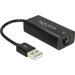 USB Adapter Delock A -> RJ45 St/Bu (62595)