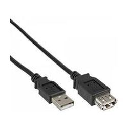 USB 2.0 Verlängerung, A Stecker > A Buchse, 0,5m, schwarz (83401)