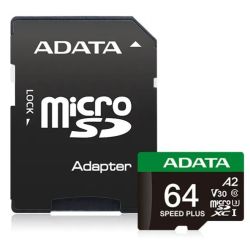 SPEED PLUS microSDXC 64GB Speicherkarte (UD64GUI3V30A2SP-RA1)