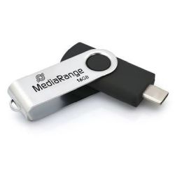 MediaRange 16GB USB-Stick schwarz/silber (MR1951)
