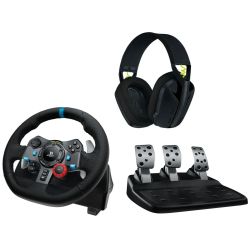 G29 Driving Force Racing Wheel + Headset [PC/PS3/PS4/PS5] (991-000539)