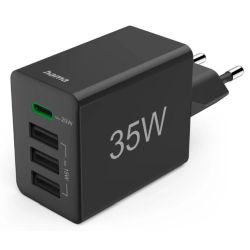 Hama 4-port USB Schnellladegerät schwarz 35W (201990)