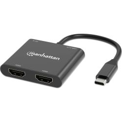 Adapter USB-C zu Dual-HDMI 4K 60Hz schwarz (154321)