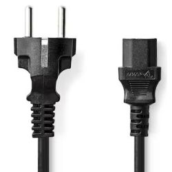 Nedis Nedis Netzkabel, gerade,-IEC-320-C13,10 m, Schwarz [G (CEGP10030BK100)