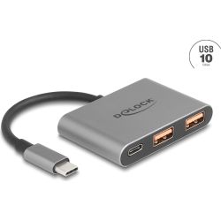 3 Port USB Hub grau USB-C 3.1 (64337)