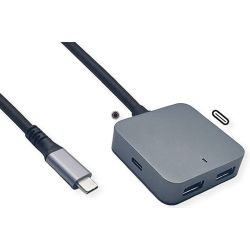 Value VALUE USB 3.2 Gen 1 Hub, 4 Ports (2x USB-A + 2x USB-C), m (12.99.1126)